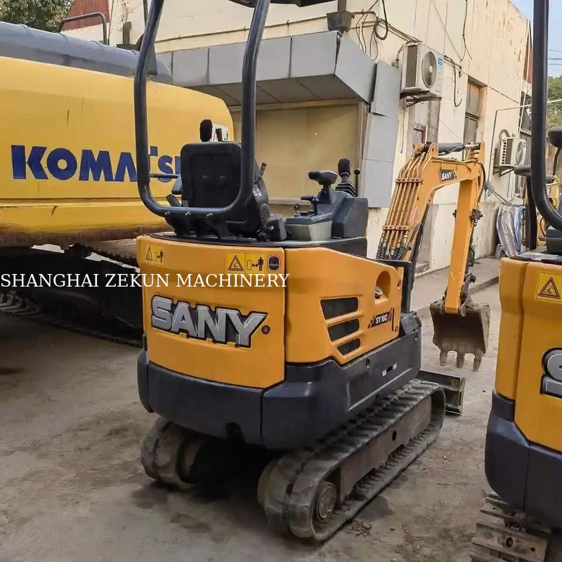 10.3KW Sany SY16C 1.6톤 미니 발굴기 고무 타이어와 오리지널 수압 펌프