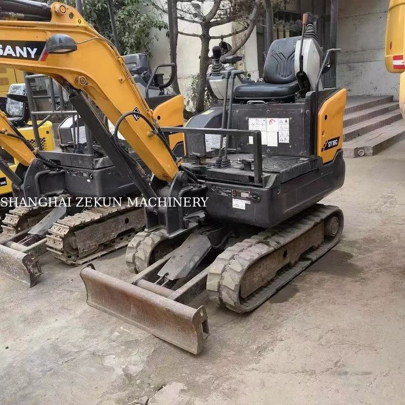 10.3KW Sany SY16C 1.6톤 미니 발굴기 고무 타이어와 오리지널 수압 펌프