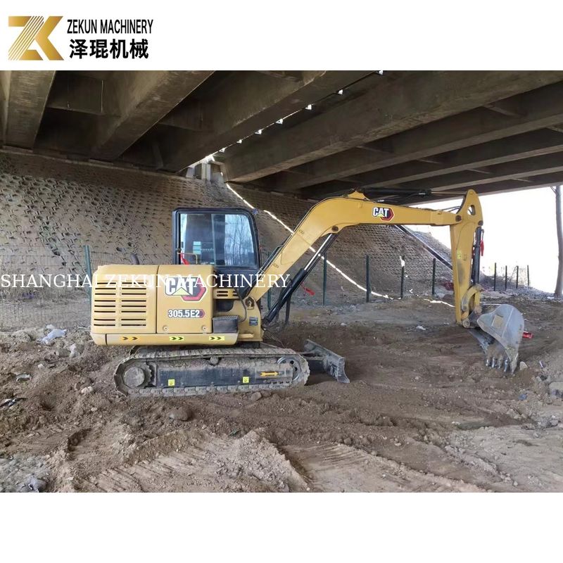 CAT 305.5E 중고용 미니 발굴기 5.5톤 원본 페인트 CAT 엔진