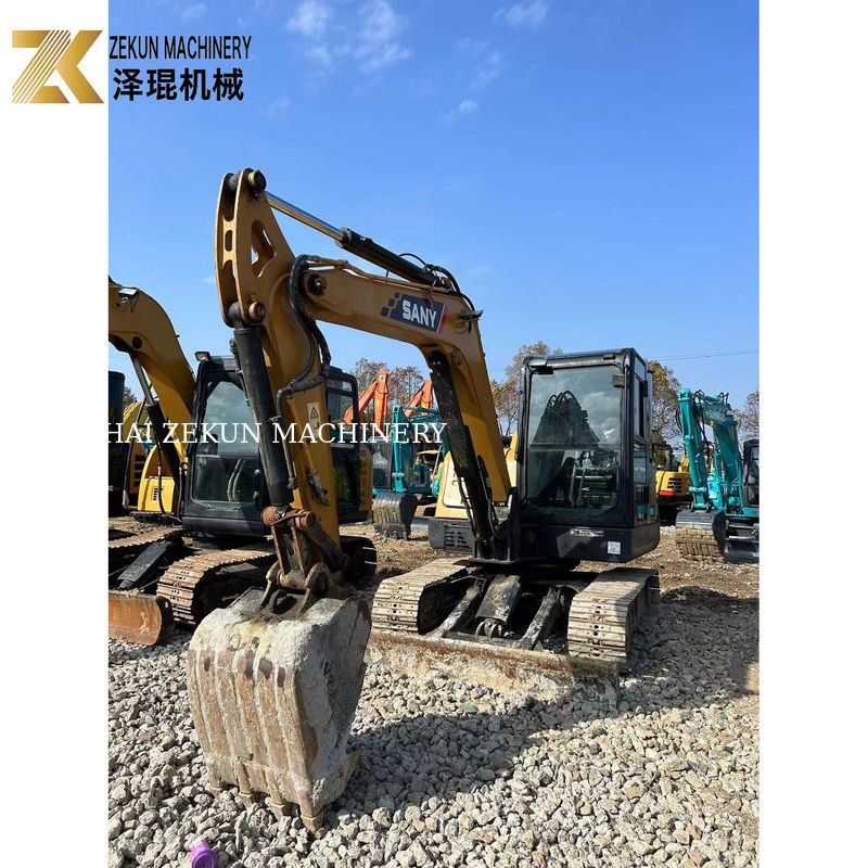 SANY SY60C Pro 6톤 사용 된 크롤러 발굴기 36KW 전력 중고 발굴기