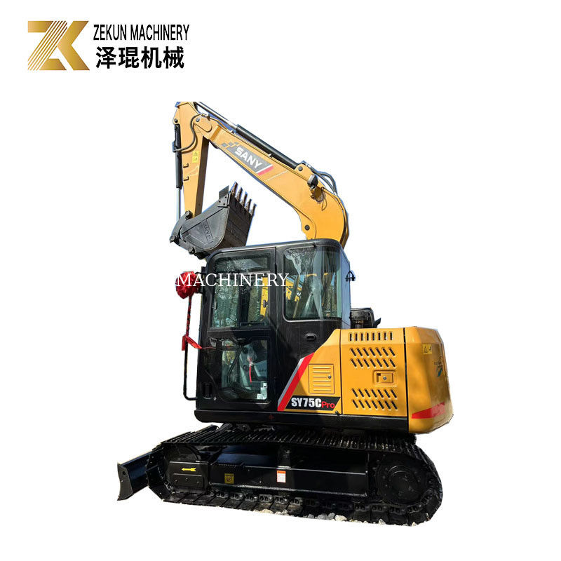 중고용 Sany SY75C Pro 7.5톤 미니 크롤러 디버 ISUZU 엔진