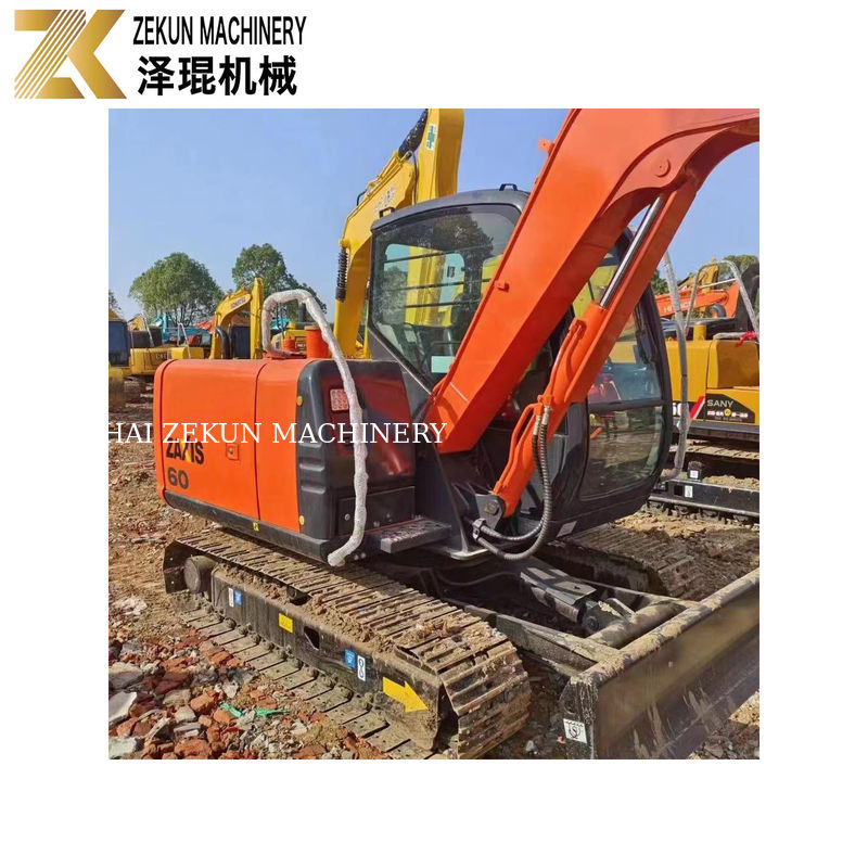 6 톤 사용 된 히타치 ZX60 미니 발굴기 40.5 KW 좋은 상태