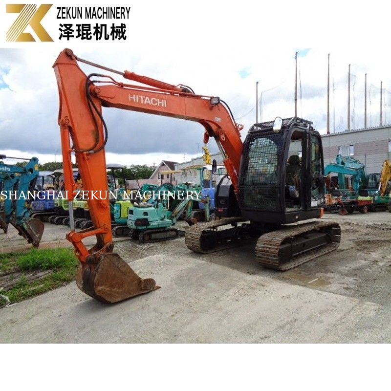 일본은 7.5 톤의 사용 된 히타치 ZX75 발굴기 Isuzu 엔진 ZX75US-A를 수입했습니다.
