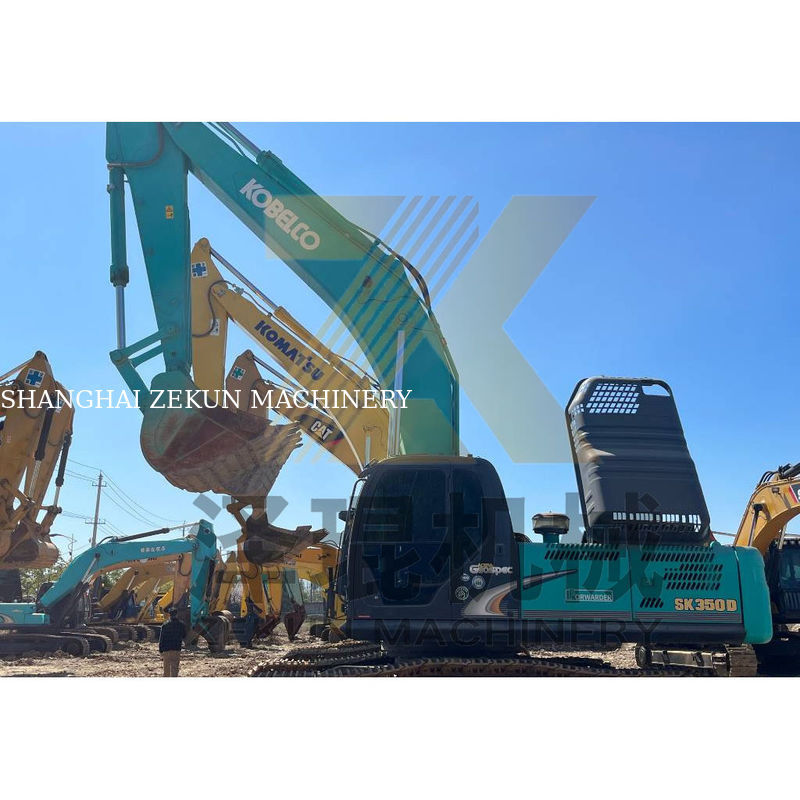 최고 사용 된 Kobelco SK350-8 ZX360-3 HINO 엔진 35000 KG 기계 무게