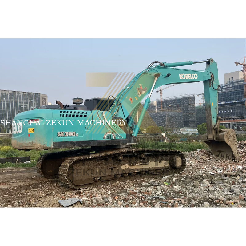좋은 상태 Kobelco SK350LC 8 Excavator 1.6m3 버킷 용량 및 HINO 엔진
