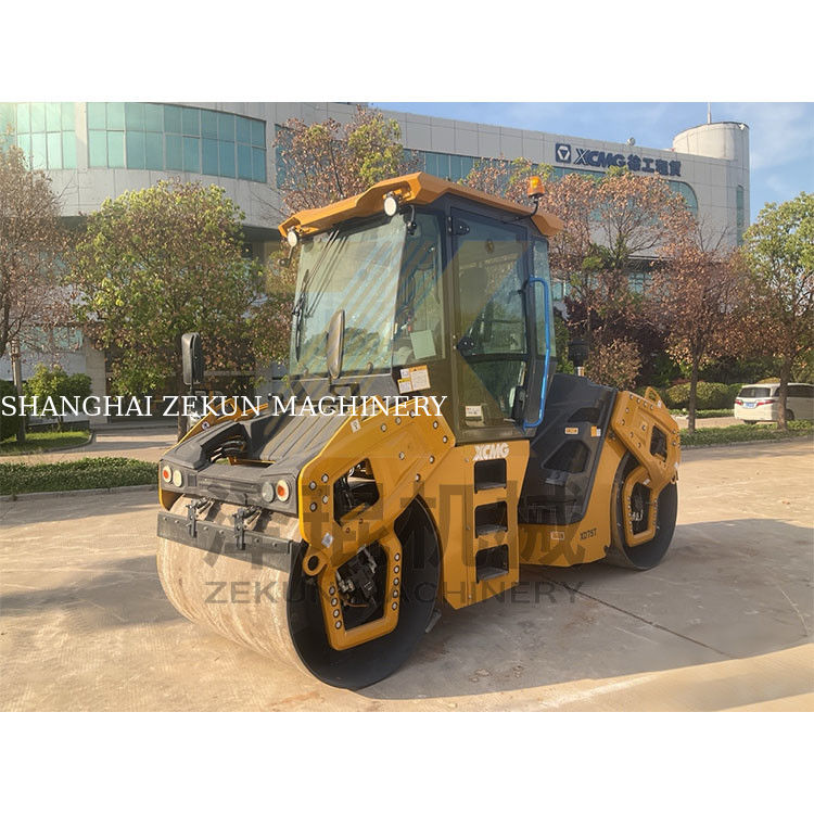 7톤 XCMG XD75T 듀얼 드럼 롤러 EU 단계 V 도로 건설 장비