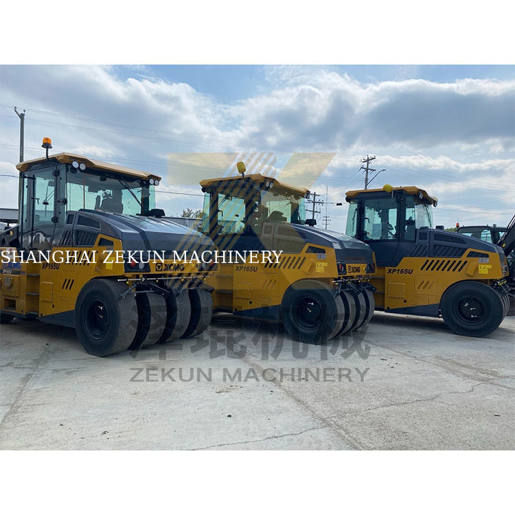 16톤 XCMG XP165S 타이어 롤러 EU 단계 III 도로 건설 장비