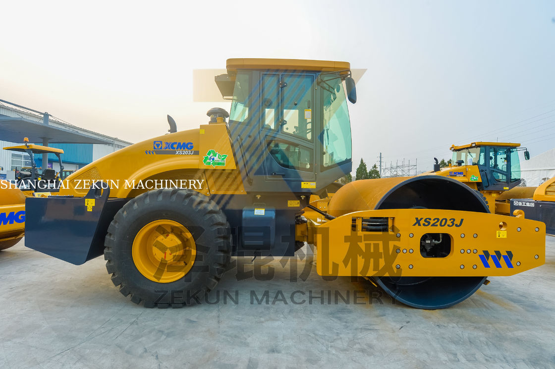 20톤 XCMG XS203J 싱글 드럼 진동 롤러 중국 스테이지 II