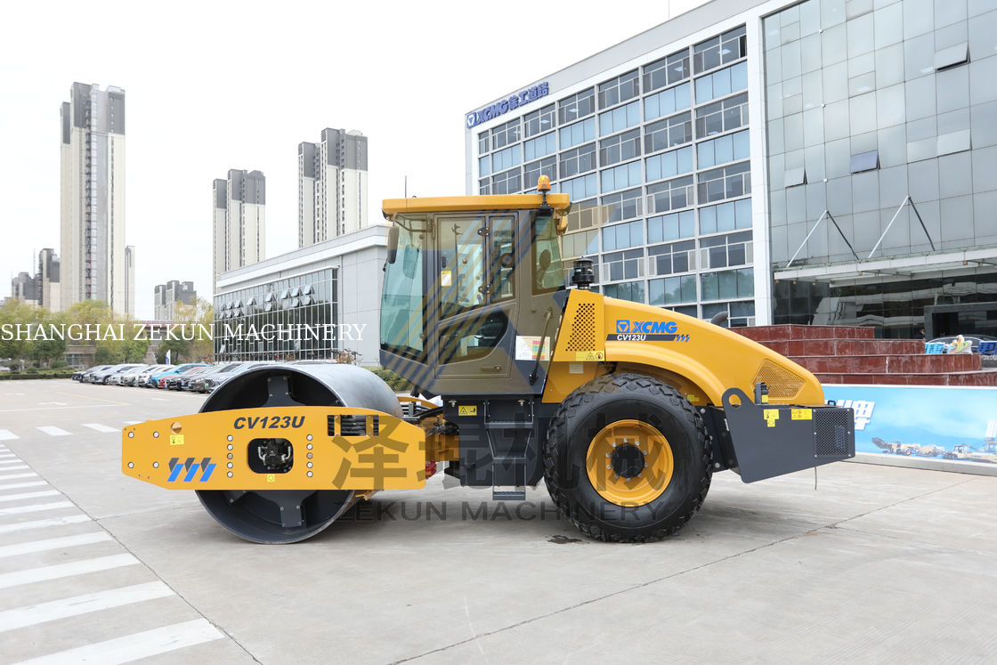 12톤 XCMG CV123U 드럼 롤러 EU 스테이지 T4F 도로 기계