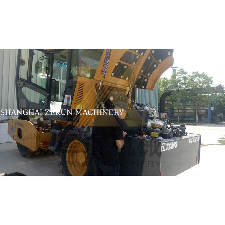8톤 XCMG CV83U 수압 드럼 롤러 EU 스테이지 T4F 기계