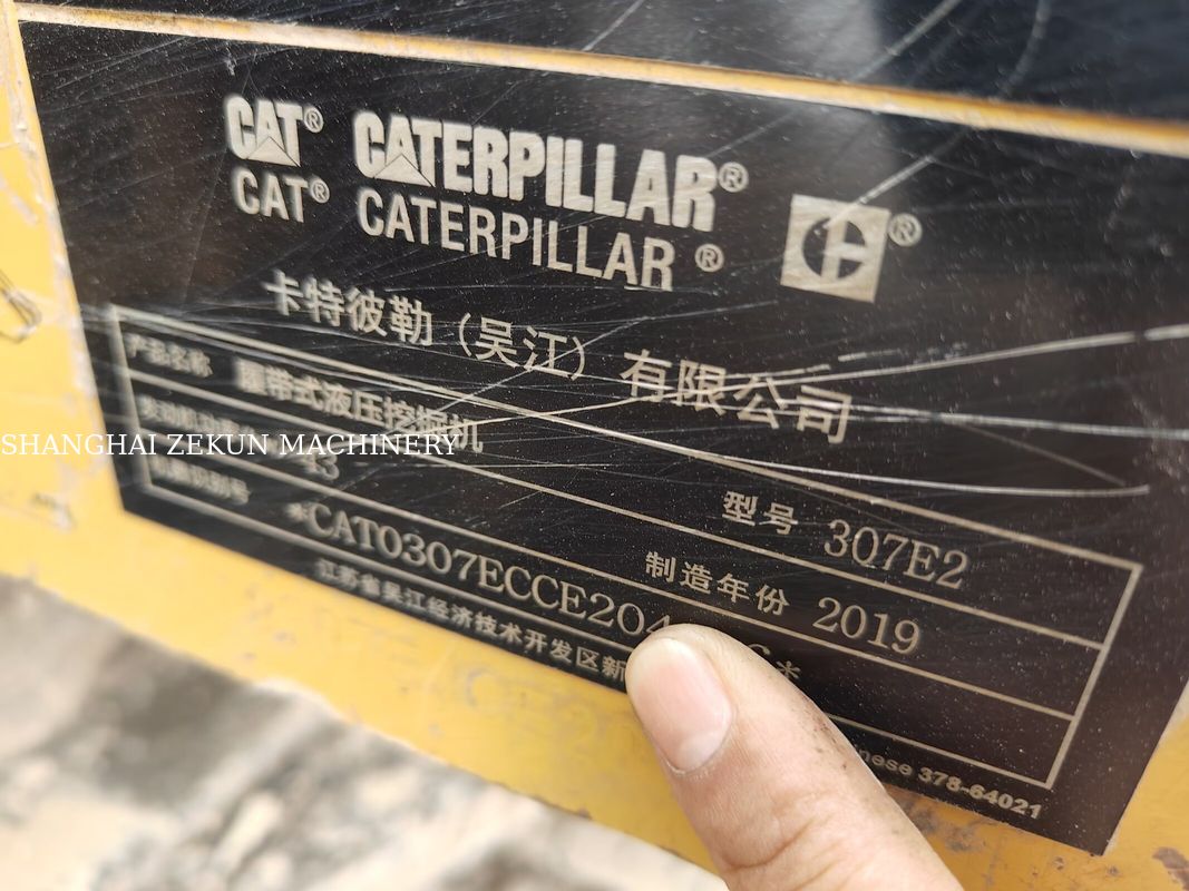 2019년 CAT 307E2 굴착기, 지면 최대 도달 거리 400mm, 연료 탱크 용량 135L